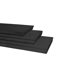 Vuren Halfhouts Rabat 1,8x19,5x300cm Zwart gedompeld